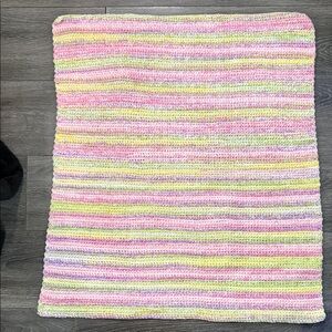 Multicolor Striped Throw Blanket